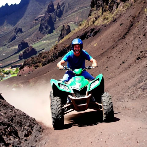 Exciting quad bike tour through rugged island terrain